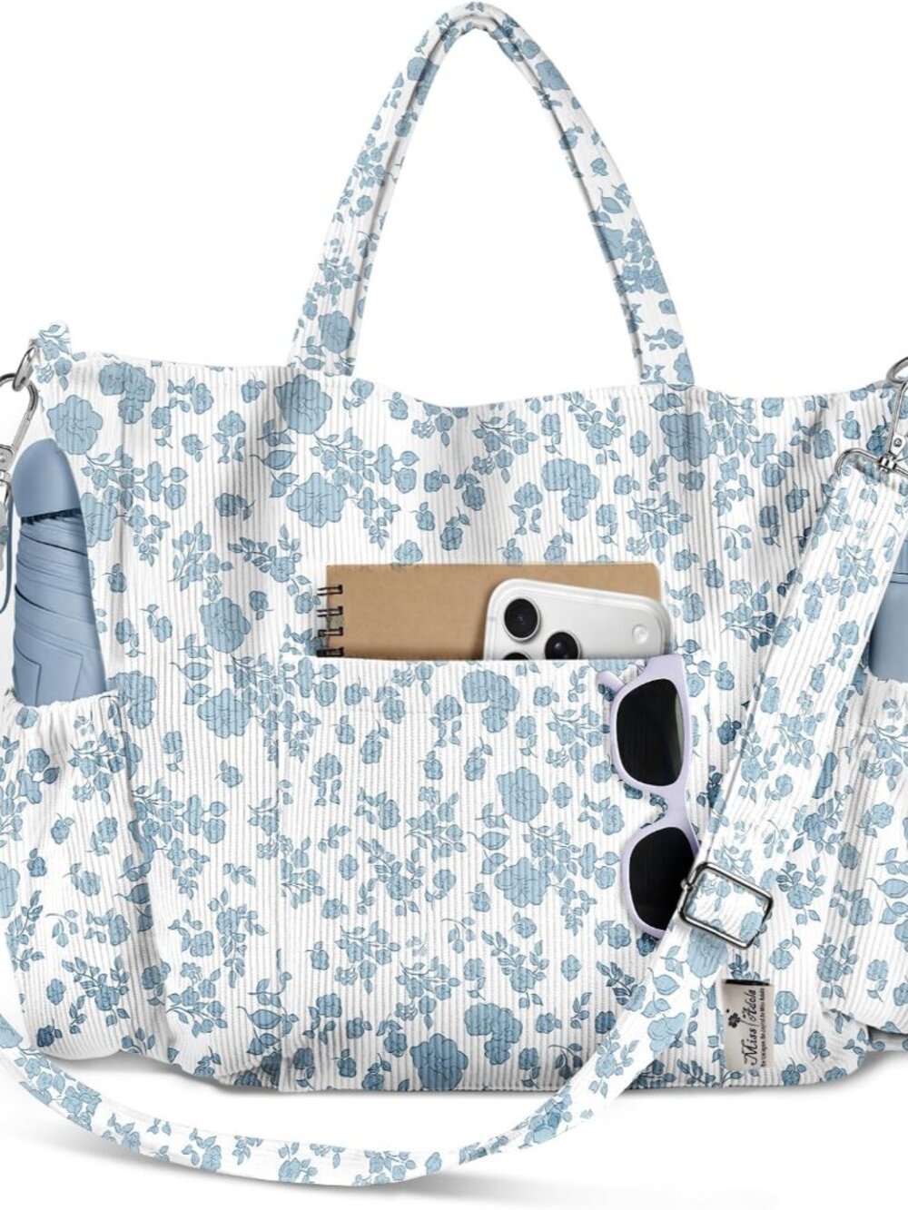 Corduroy Crossbody Tote Bag for Women